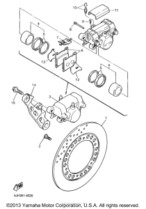 YZF600RT Задний суппорт