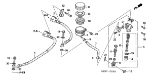 CBF600S (ABS) Задний тормозной цилиндр