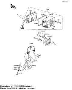 KZ250 Taillight unit ass`y