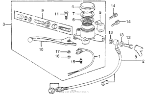CB750 Front brake master cyl. 78