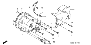VT125 Крышка картера левая