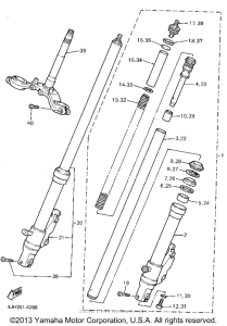 YZF600RGC Передняя вилка