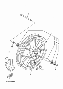 MT125 Переднее колесо