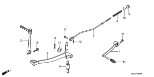 CRF50F Brake pedal / kick starter arm