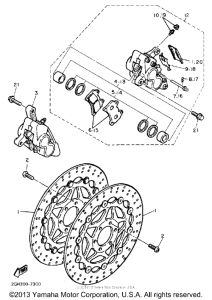 FJ1200D Передний суппорт
