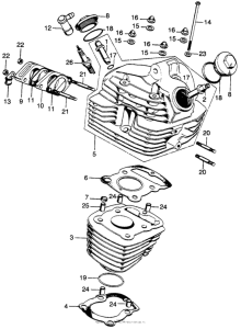 SL125 Цилиндр и головка цилиндра