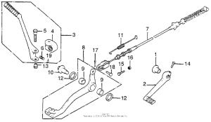 CR125 Pedal + kick starter arm