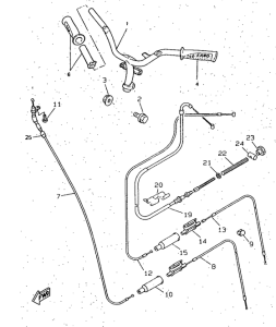 CW50RS Steering handle. cable
