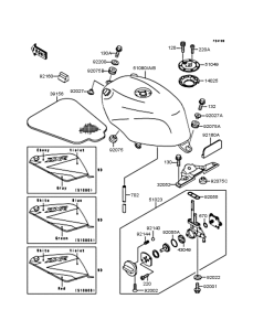 ZX250 Топливный бак
