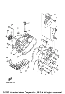 TTR50EH Крышка картера двигателя