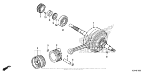 MSX125 Коленчатый вал и поршни