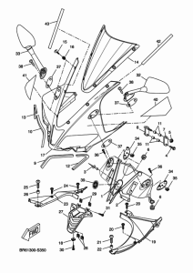 YZF-R125A Обтекатель 2