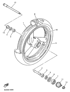 FZR1000 Переднее колесо