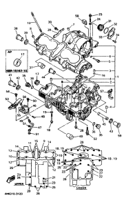 XJ600S Картер двигателя