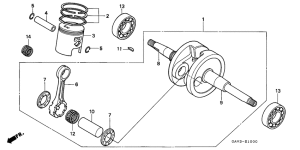 SJ50 Crankshaft / piston