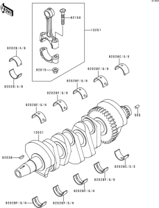 ZX400 Коленвал