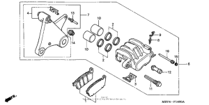 GL1500CF Задний суппорт