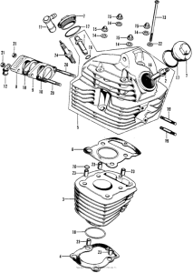 XL100 Cylinder + cylinder head k-k1