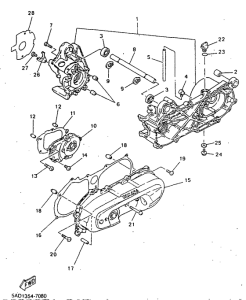 YN50 Картер двигателя