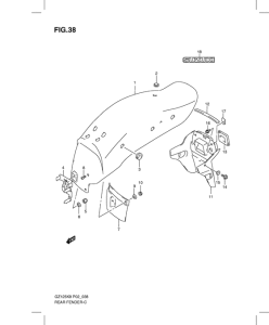 GZ125 Заднее крыло
