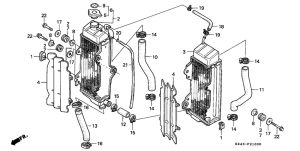 CR125R Радиатор