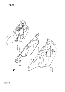 RM125 Обтекатель задний