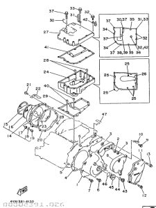 TRX850 Крышка картера двигателя