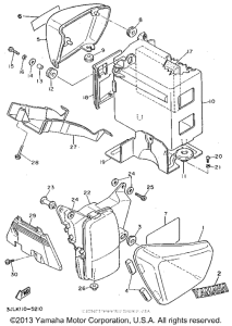 XV750G Боковые обтекатели