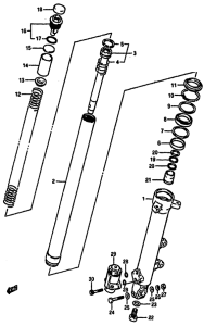 GSX-750 Front rh damper