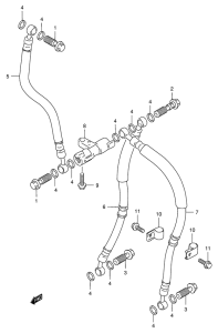 GSX400 Передние тормозные трубки