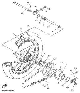 TZR50 Переднее колесо