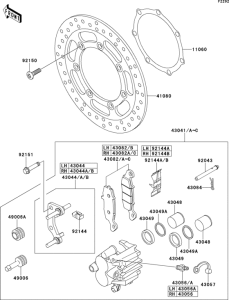VN1500 Передний тормоз