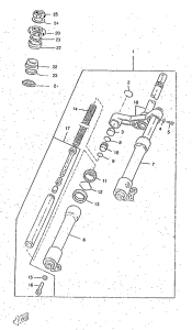 CW50RS Передняя вилка