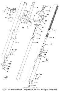 TY175C Передняя вилка