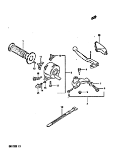 DR125 Left manole switch