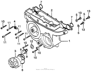 GL1000 Transmission cover + water pump
