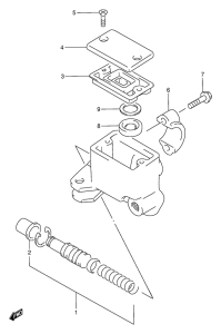 DR650 Передний тормозной цилиндр