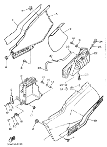 XT600H (33.OKW) Боковые обтекатели