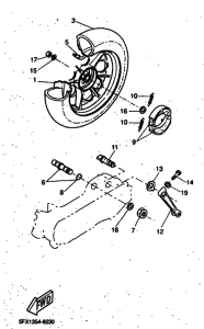 CW50RS Rear wheel complete assy