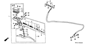 VFR750F Главный цилиндр сцепления