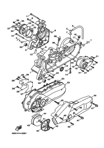 YW125Y Картер двигателя