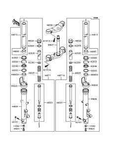 ZR400 Передняя вилка