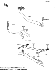 KZ1000 Педаль тормоза
