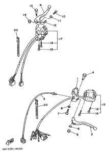 XV500 Handle switch. lever