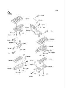 VN750 Подножки