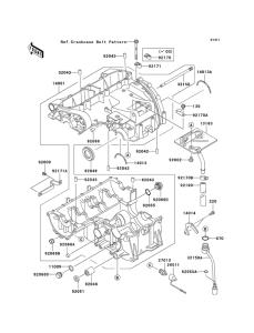 ZX600 Картер двигателя