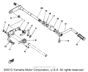 TZ250D Переключение скоростей