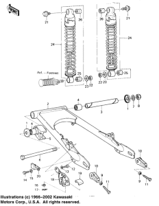 KL250 Swing arm / shock absorbers