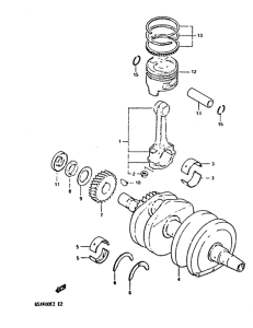 GSX400 Вал коленчатый