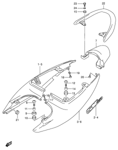SV650 Обтекатель сидения